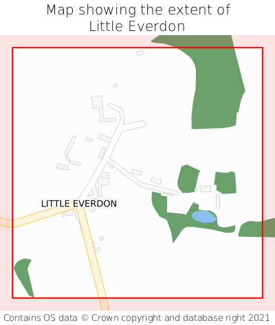 Map showing extent of Little Everdon as bounding box