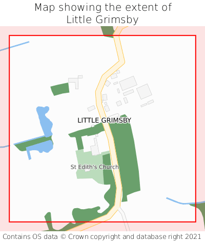 Map showing extent of Little Grimsby as bounding box