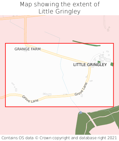 Map showing extent of Little Gringley as bounding box