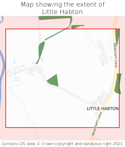Map showing extent of Little Habton as bounding box