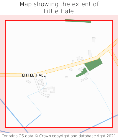Map showing extent of Little Hale as bounding box