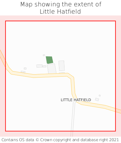 Map showing extent of Little Hatfield as bounding box