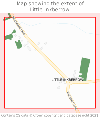 Map showing extent of Little Inkberrow as bounding box