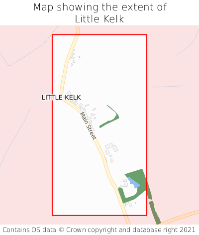 Map showing extent of Little Kelk as bounding box
