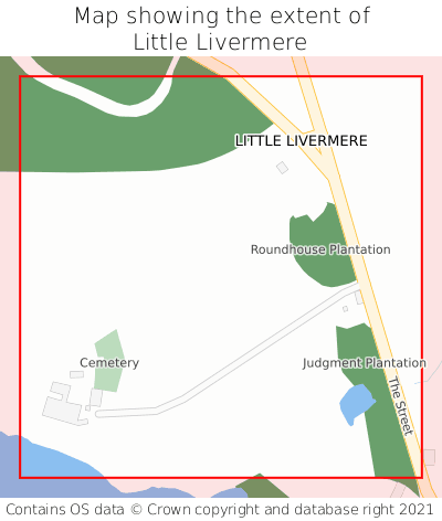 Map showing extent of Little Livermere as bounding box