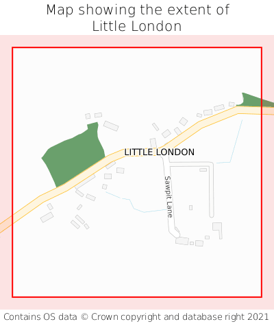 Map showing extent of Little London as bounding box