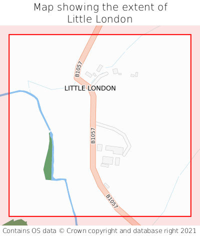 Map showing extent of Little London as bounding box