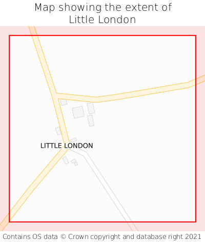 Map showing extent of Little London as bounding box