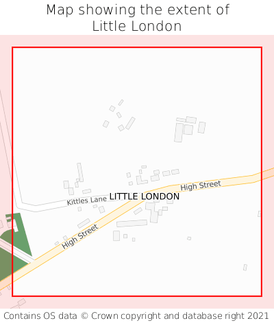 Map showing extent of Little London as bounding box