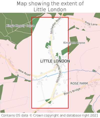 Map showing extent of Little London as bounding box