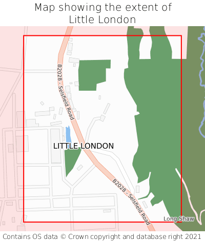 Map showing extent of Little London as bounding box