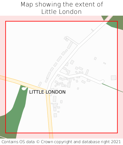 Map showing extent of Little London as bounding box