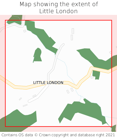 Map showing extent of Little London as bounding box