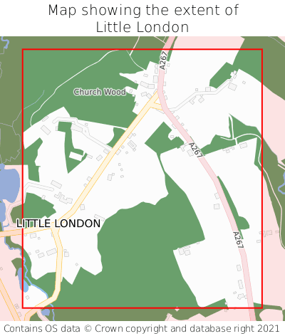 Map showing extent of Little London as bounding box