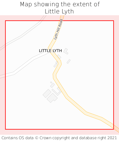 Map showing extent of Little Lyth as bounding box
