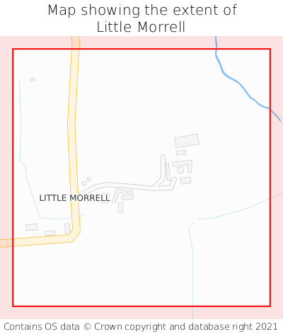 Map showing extent of Little Morrell as bounding box