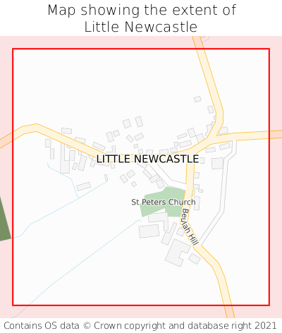 Map showing extent of Little Newcastle as bounding box