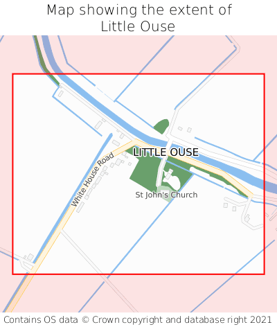 Map showing extent of Little Ouse as bounding box