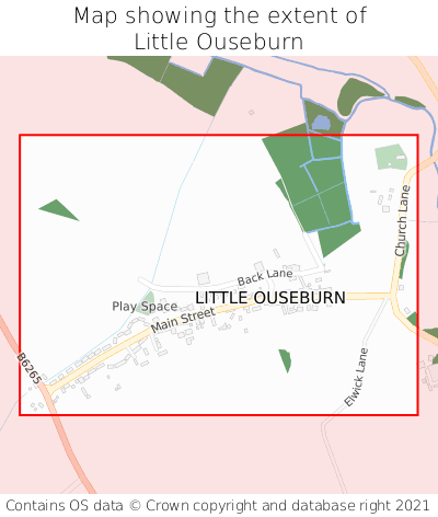 Map showing extent of Little Ouseburn as bounding box