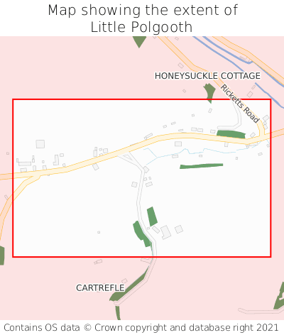 Map showing extent of Little Polgooth as bounding box