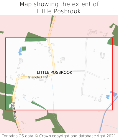 Map showing extent of Little Posbrook as bounding box