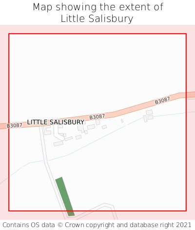 Map showing extent of Little Salisbury as bounding box