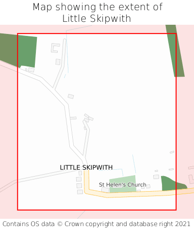 Map showing extent of Little Skipwith as bounding box