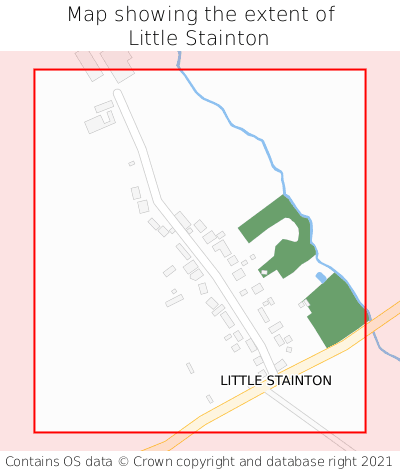 Map showing extent of Little Stainton as bounding box