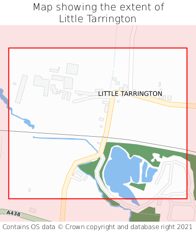 Map showing extent of Little Tarrington as bounding box