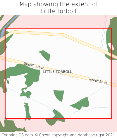 Map showing extent of Little Torboll as bounding box