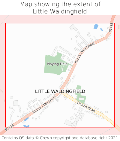 Map showing extent of Little Waldingfield as bounding box
