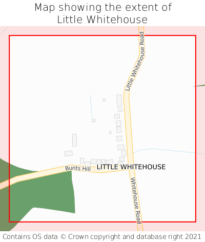 Map showing extent of Little Whitehouse as bounding box