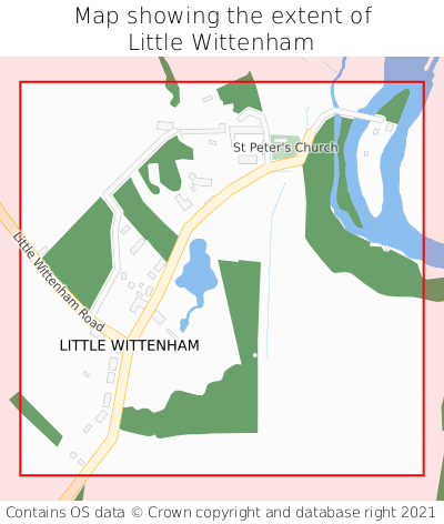 Map showing extent of Little Wittenham as bounding box