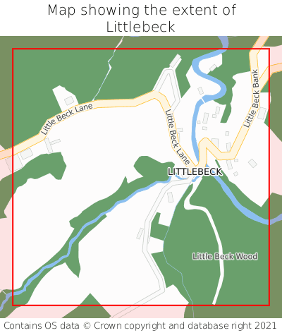 Map showing extent of Littlebeck as bounding box