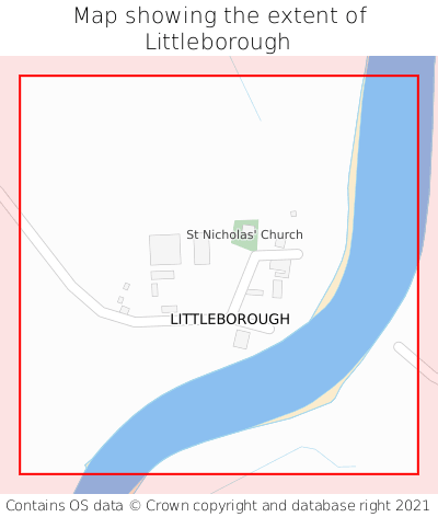 Map showing extent of Littleborough as bounding box