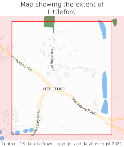 Map showing extent of Littleford as bounding box