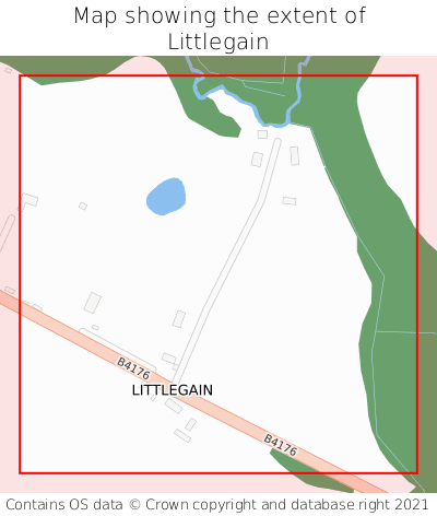 Map showing extent of Littlegain as bounding box