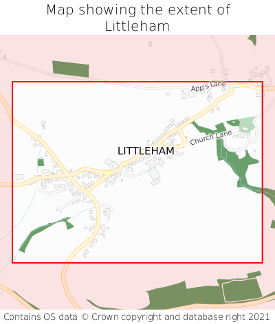 Map showing extent of Littleham as bounding box