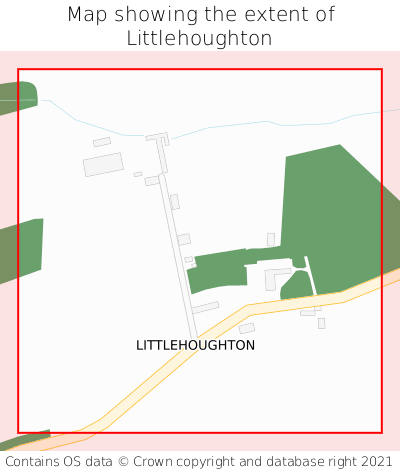 Map showing extent of Littlehoughton as bounding box