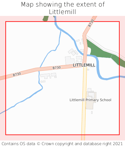 Map showing extent of Littlemill as bounding box