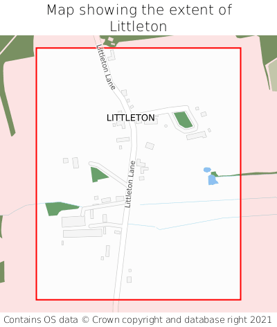 Map showing extent of Littleton as bounding box