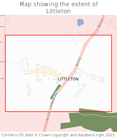 Map showing extent of Littleton as bounding box