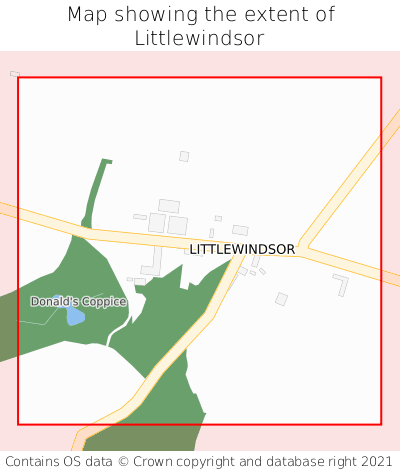 Map showing extent of Littlewindsor as bounding box