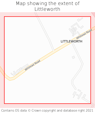 Map showing extent of Littleworth as bounding box