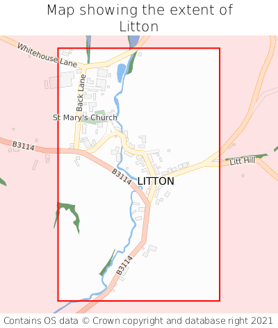 Map showing extent of Litton as bounding box