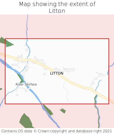 Map showing extent of Litton as bounding box