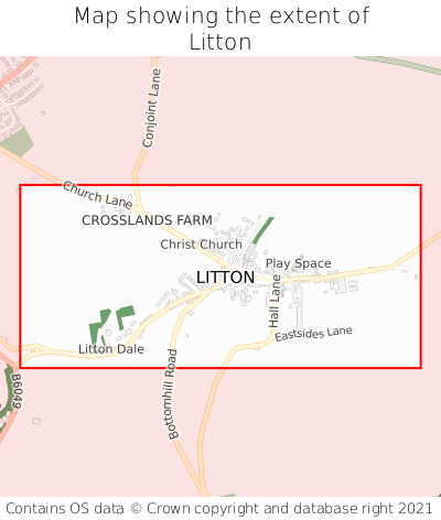 Map showing extent of Litton as bounding box