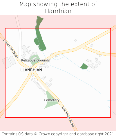 Map showing extent of Llanrhian as bounding box