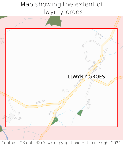 Map showing extent of Llwyn-y-groes as bounding box