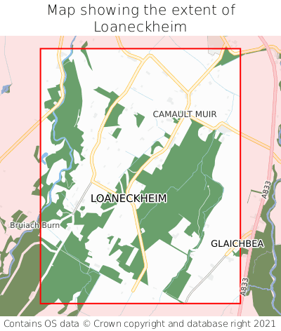 Map showing extent of Loaneckheim as bounding box